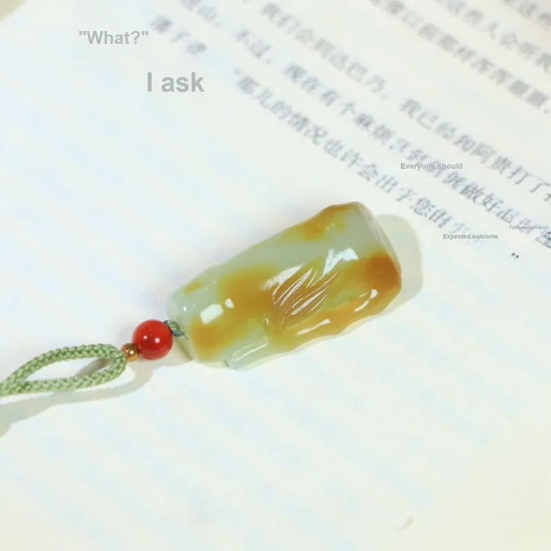 Jade Charm Yao Hetian Jade Necklaces White Jade/Pale Greenish White Jade Unisex-1