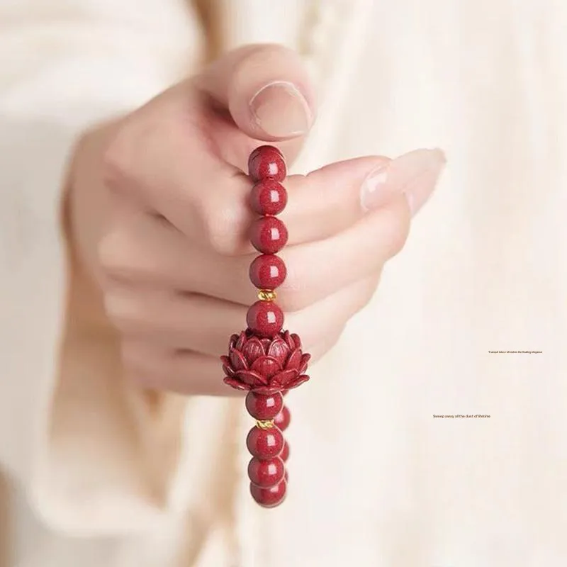 Strange Snow Reconstructed Cinnabar Bracelets Unisex-4