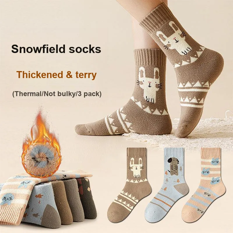 AUGUST Mid Calf Socks Women's 3 Pack-1