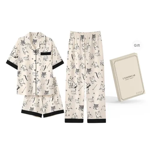 O'MESIK Pajama Set Women's Gift Box Set Apricot