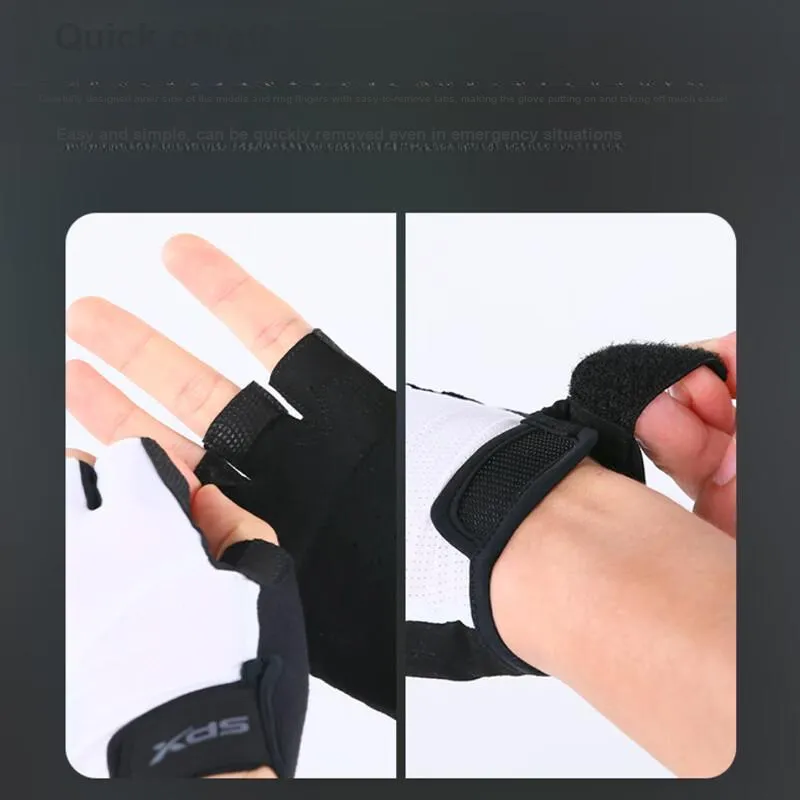 XDS Cycling Gear Short Finger Cycling Glove Unisex Composite Material Black-3