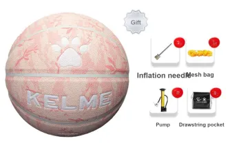 KELME PU Basketball Cherry Blossom Pink Size 7 Training Competition Unisex