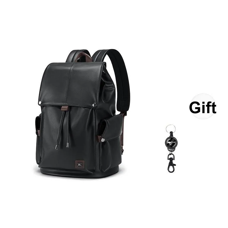 SEPTWOLVES PVC Polyvinyl Chloride Computer Backpack Business Large Capacity Backpack QPL Regular Unisex Black-10