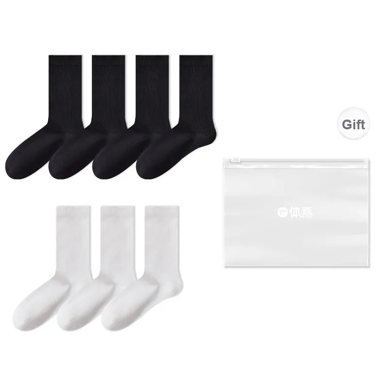 Temooues Mid-Calf Socks Women's Combo Set-25