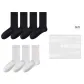 [7 Pack/100% cotton Anti-Pilling]4 Black Pairs+3 White Pairs