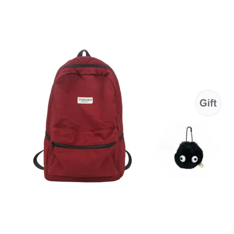 BRABOSTON Nylon Backpack Regular Unisex Black/Pink/Red/Purple/Khaki-28