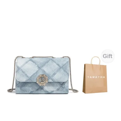 TAMATHA Crossbody Bags Diamond Grid Denim Blue