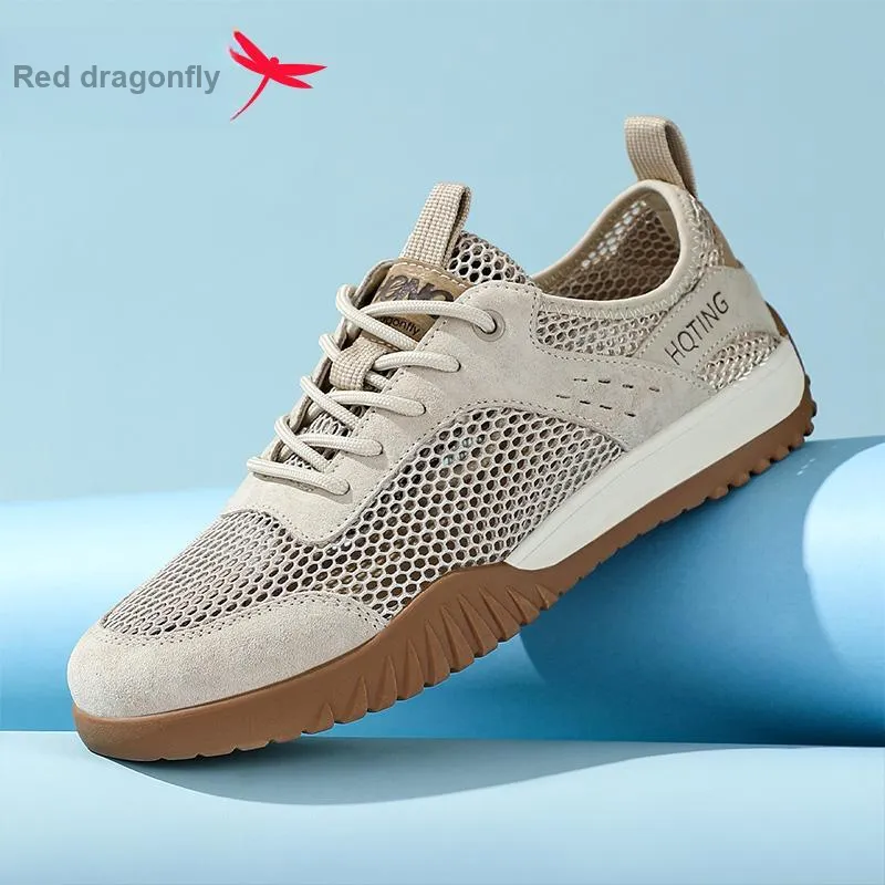 RED DRAGONFLY Summer Men's Casual Shoes Men's Low Top Comfortable And Breathable-10