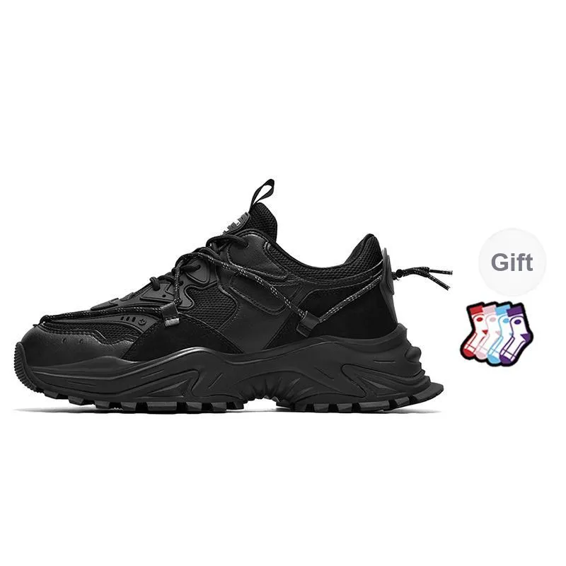 Masongarments Shark Tooth No. 2 Cushioning Height Increasing Low-Top Chunky Sneakers Unisex Black-0