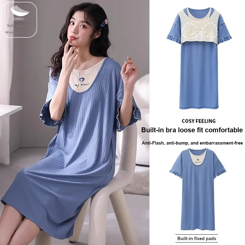 MADALLO Nightgown Women's Dusty Blue-1