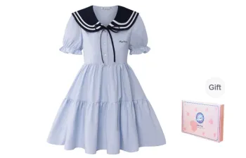 Tokyo Season Short Sleeved Dress Spring And Summer Women's Gift Box Set Blue Sea Salt Cheese