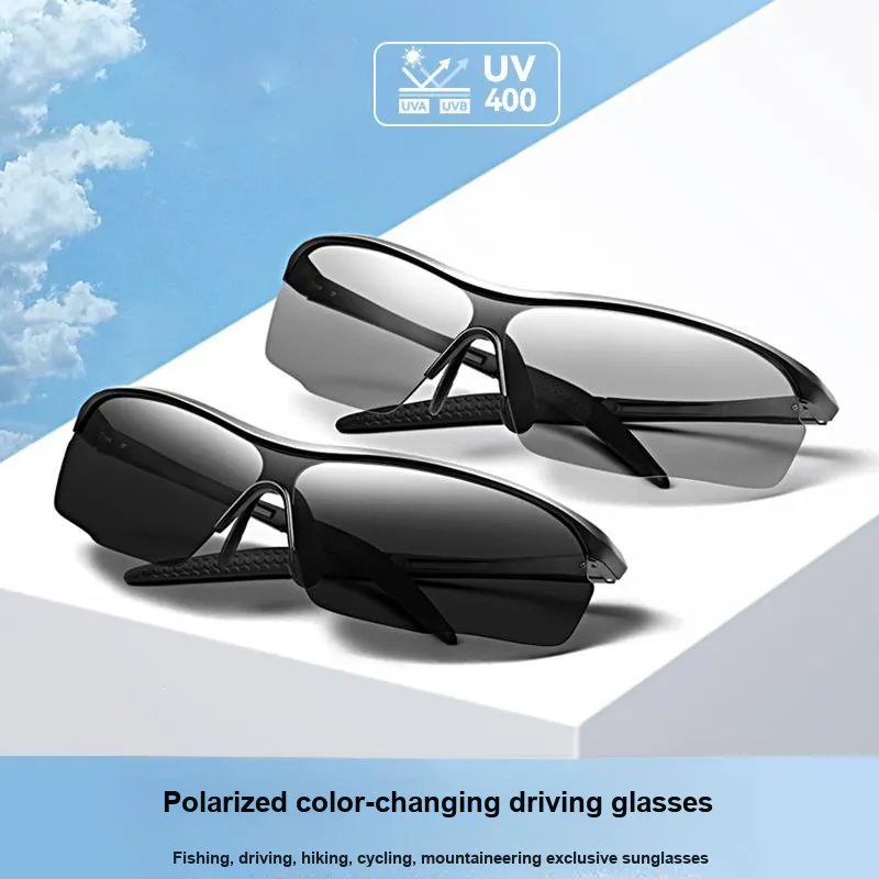 VEGOOS Aluminum Magnesium Alloy Rectangular Sunglasses Men's-3