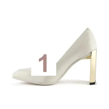 UNITED NUDE Block Heel High Heels 8cm Women's White