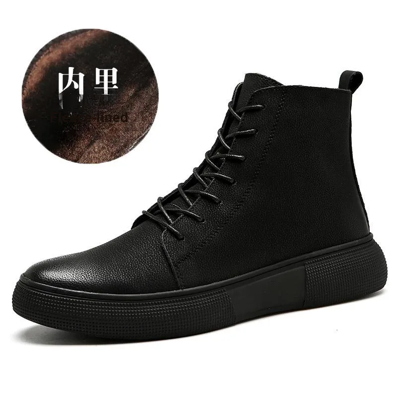 Devanro Ankle Boots Men's Black-1