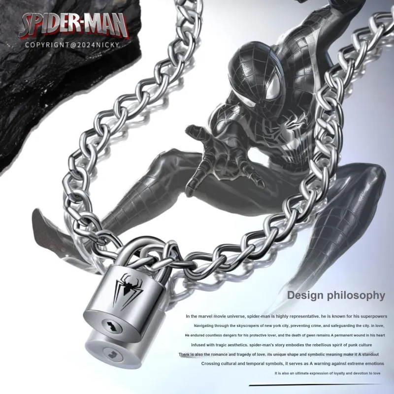 Disney Marvel Series Titanium Steel Necklaces Unisex Silver-1