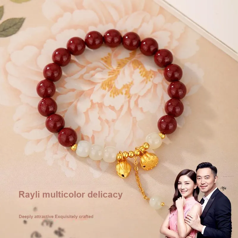 JINLIUFUJIXIANG Cinnabar Bracelets Unisex-1