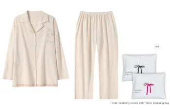 WANANNI Pajama Set Women's Shopping Bag Light Apricot