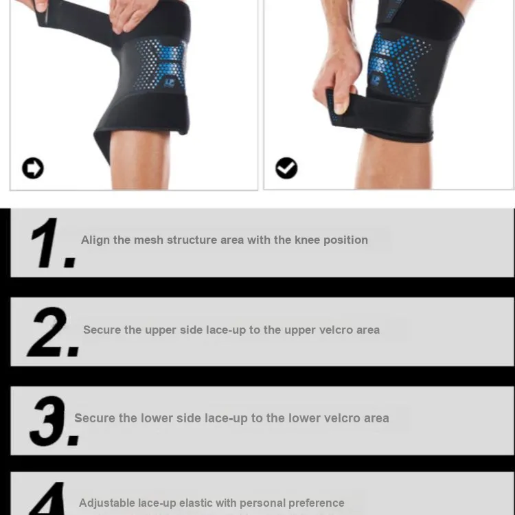 LP SUPPORT Knee Pads Polyester Polyamide Elastane Running Basketball Fitness Unisex CT72 Lightweight Energy Collection-3