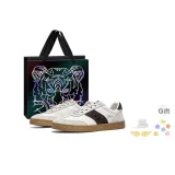 Korean White/Chocolates Dark Brown (Black Tiger Shopping Bag+Stars Shoe Charm)