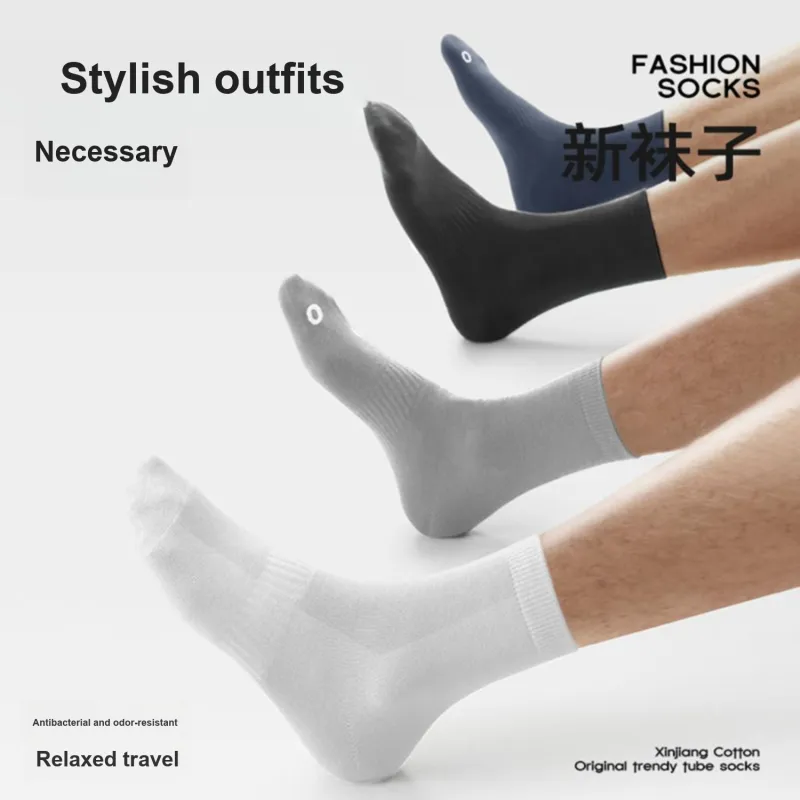WHITE HOT Mid Calf Socks Men's 3 Pack Combo Set-6