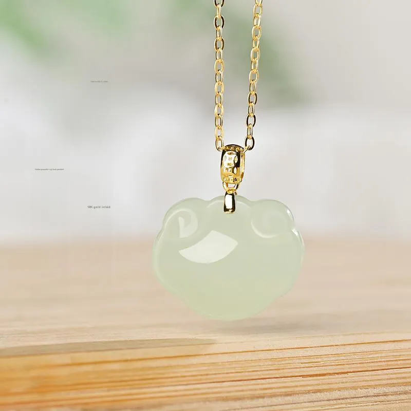 KUNYUYAO Hetian Jade Pendants White Jade Unisex-32
