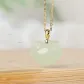 Trumpets White Jade with Gold Inlay 18*15*10.5 Chain Not Included