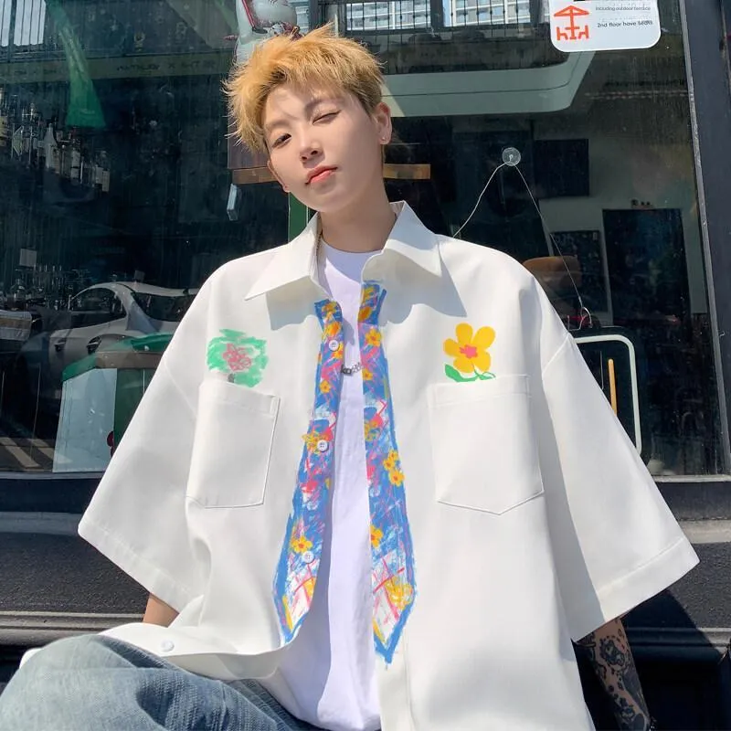 PAINT STAIN Classic Shirt Unisex Pure White Color-8