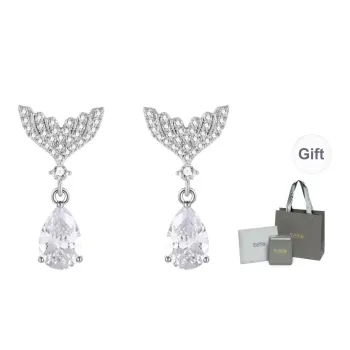 YPYN Alloy Stud Earrings Women's Silver
