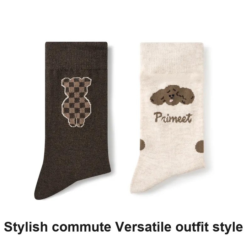 Primeet Mid Calf Socks Women's 4 Pack-7