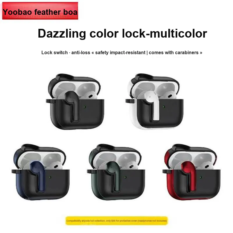 Yoobao Compatibility Apple AirPods 4/1/2/3 Generation/AirPods Pro/Pro 2 TPU Minimalist Headphone Cases-2