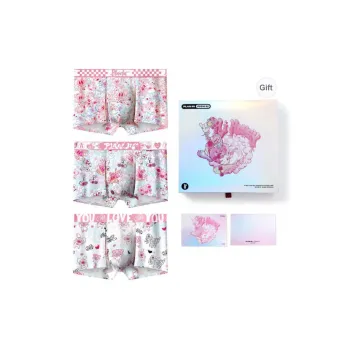 PLAN IN Underpants Men's Gift Box Set Pink
