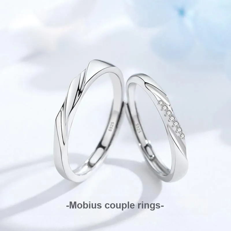 Modern Miracle S925 Silver Ring Pair Unisex-4