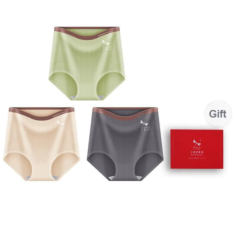 RED DRAGONFLY Cotton Panties Women's 3 Pack Gift Box Set-7