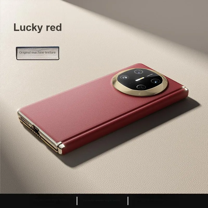 ZHUOJI Vegan Leather Material Center Axis Plain Leather Magnetic Phone Case Compatible Huawei Mate 6-5