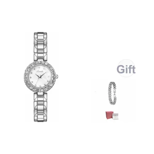LANDU Кварцевый механизм Часы Женские Белый циферблат