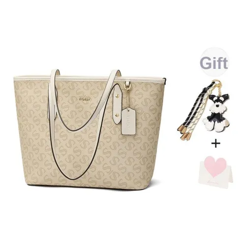 ST SAT PVC Сумка для покупок Тоут Сумка Сумка на плечо Женская Абрикосовая