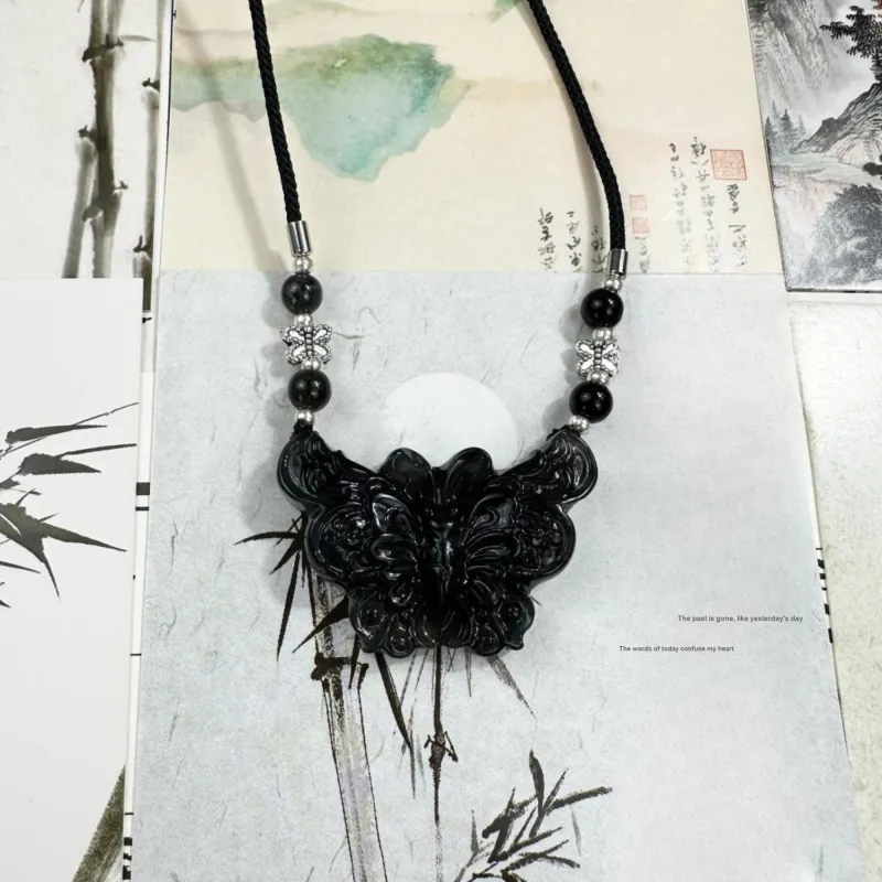 JIAOSHIYU Serpentine Jade Necklaces Unisex-1