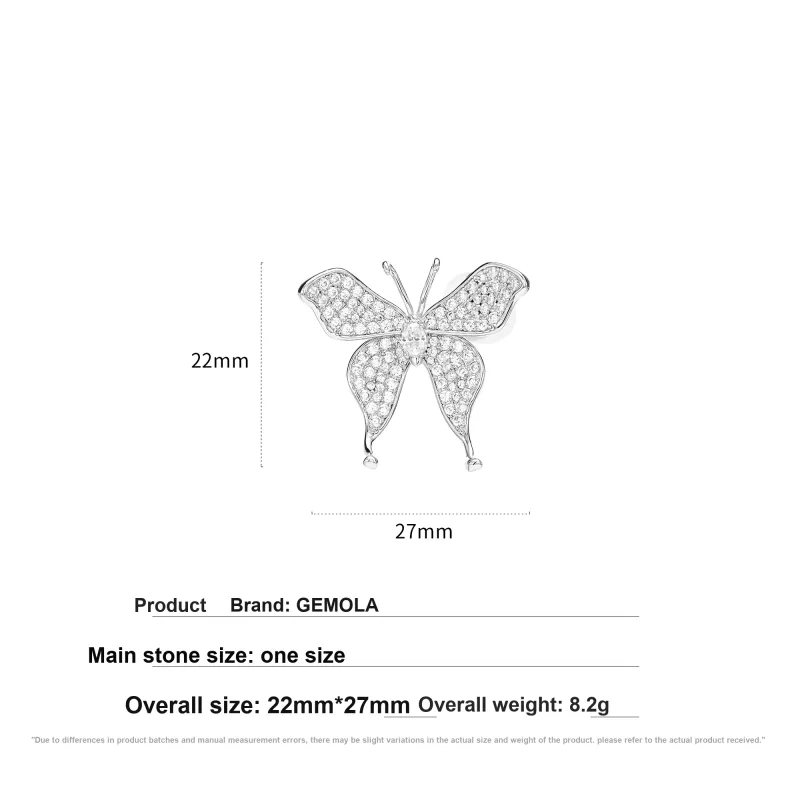 GEMOLA Synthetic Cubic Zirconia Clip On Earrings Women's-2