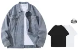 609 Blue Denim Rhinestone-Embellished Style (Comes with T-Shirt)