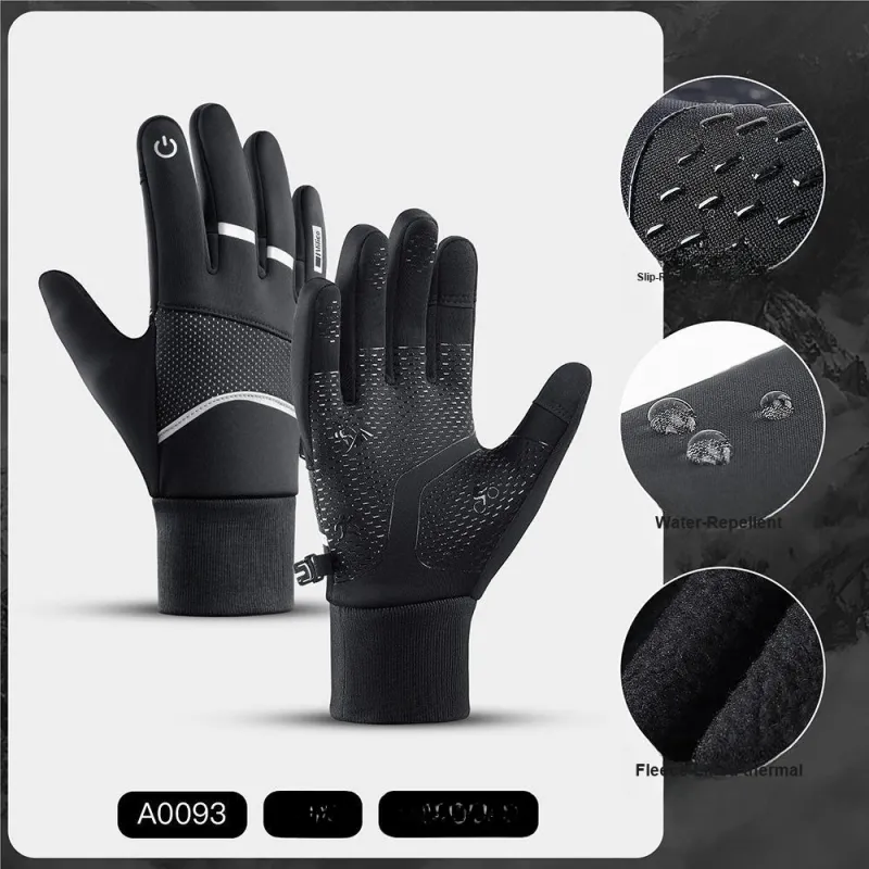 Cool Riding Treasure Riding Equipment Cycling Glove Unisex Polar Fleece, Silicone Multiple Colors-1