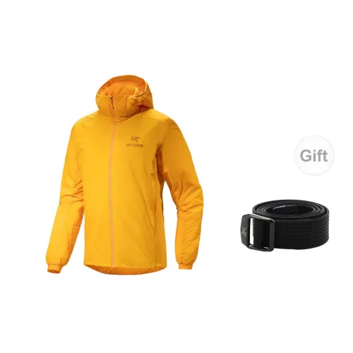 Arcteryx Atom Series Puffer Jackets Men Ezi Orange With Free Necklaces