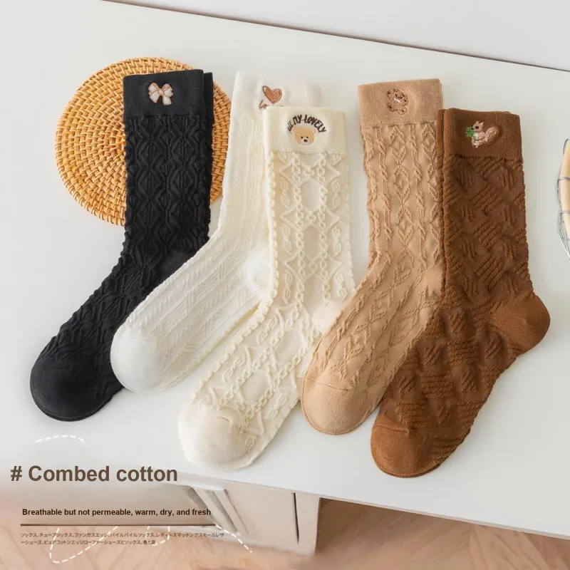 XXLLG Mid Calf Socks Women's 5 Pack-1