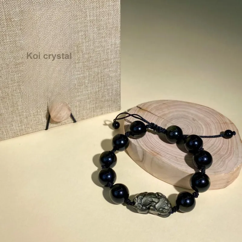 Carp Crystals Obsidian Jade Bracelets Unisex Obsidian-2