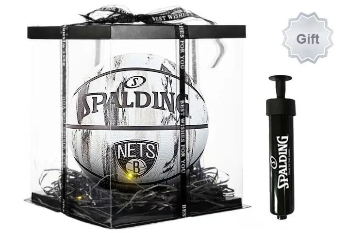 SPALDING Marble print Collection Rubber Basketball Black White Size 7 Training Unisex-3