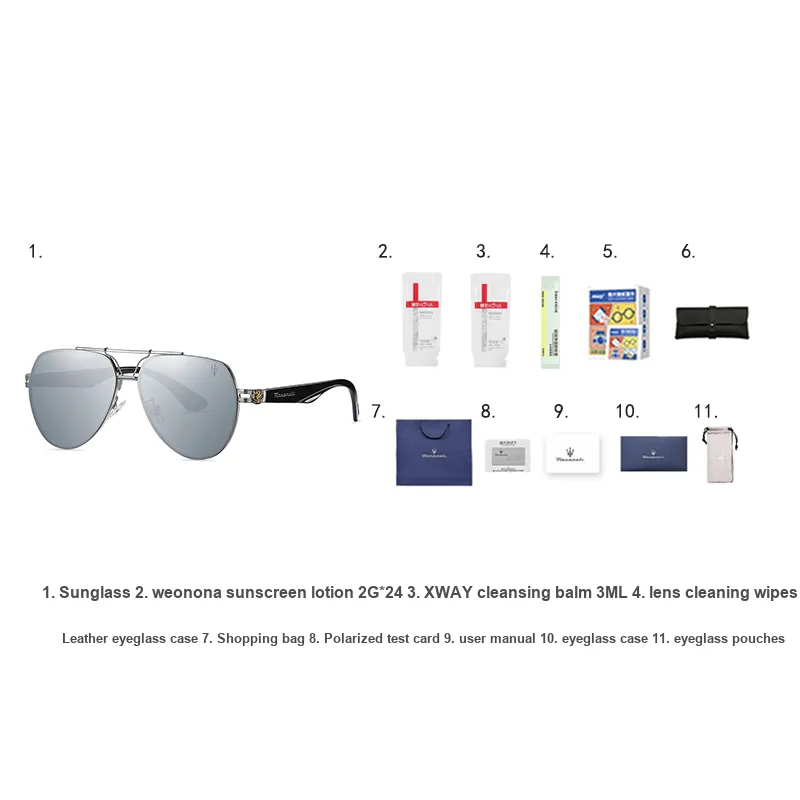 Maserati Irregular Shape Sunglasses Unisex-17