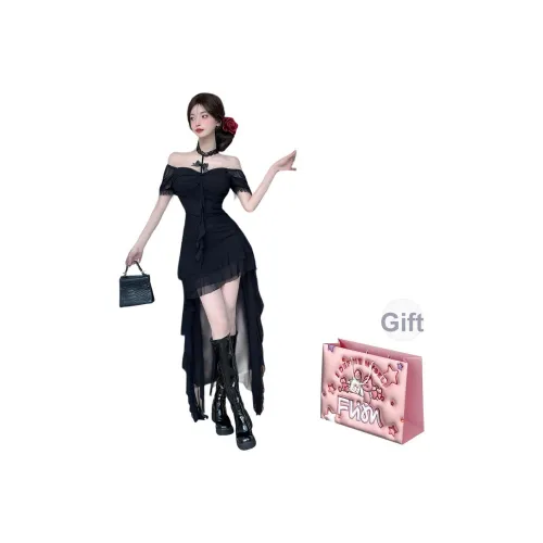 FLIM Короткий рукав Платье Женское Коробка включена