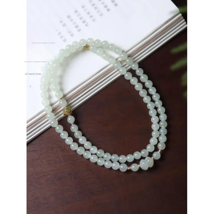 TIANTAISHAN Hetian Jade Bracelets White Jade/Pale Greenish White Jade Unisex-4