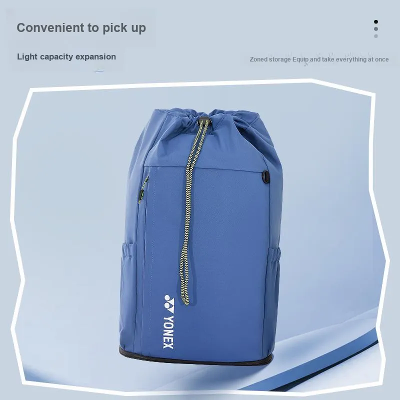 YONEX Badminton Racket Bags 2 5 Pcs Sporty Style Backpack Navy Blue Unisex Individual Shoe Compartment-2