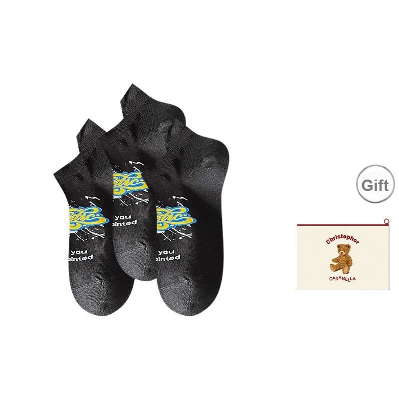 Caramella Ankle Socks Unisex Shopping Bag Combo Set-6