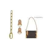 Trunk Gold Extender Chain 23cm+Abrasion-Resistant Buckle 1 Pair